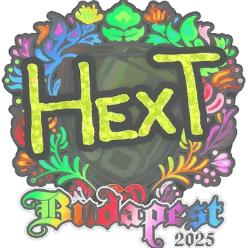 Calcomanía | HexT (holográfica) | Budapest 2025