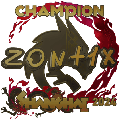 Sticker | zont1x (dorada, campeón) | Shanghái 2024