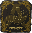 Sticker | woxic (Gold) | Austin 2025 image