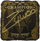 Sticker | ZywOo (Gold, Champion) | Austin 2025 image