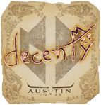 Sticker | decenty | Austin 2025