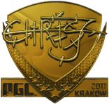Sticker | chrisJ (Gold) | Krakow 2017
