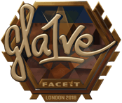 Sticker | gla1ve (Gold) | London 2018