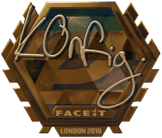 Sticker | k0nfig (Gold) | London 2018 image