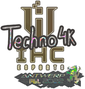 Sticker | Techno4K (Glitter) | Antuérpia 2022