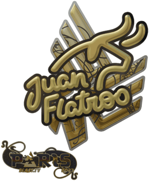 Sticker | juanflatroo (złota) | Paryż 2023