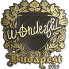 Sticker | w0nderful (Gold) | Budapest 2025 image