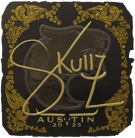 Sticker | skullz (Gold) | Austin 2025 image