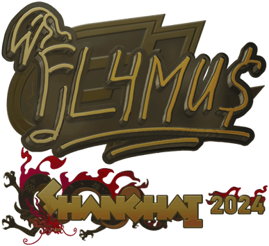 Sticker | FL4MUS (złota) | Szanghaj 2024