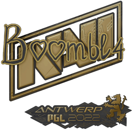 Sticker | Boombl4 (dorada) | Amberes 2022