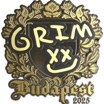 Calcomanía | Grim (dorada) | Budapest 2025