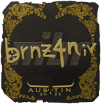 Sticker | brnz4n (Gold) | Austin 2025