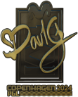 Sticker | dav1g (Gold) | Copenhagen 2024 image