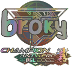 Sticker | broky (Holo, Champion) | Antwerp 2022 image