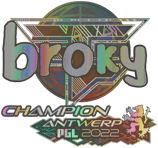 Sticker | broky (Holo, Champion) | Antwerp 2022