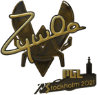 Sticker | ZywOo (Gold) | Stockholm 2021 image