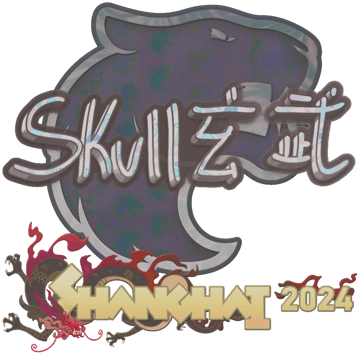 Sticker | skullz (holográfica) | Shanghái 2024