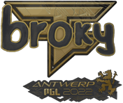 Sticker | broky (Gold) | Antwerp 2022