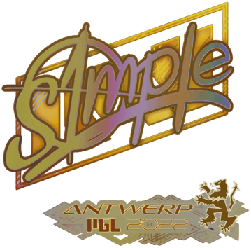 Sticker | s1mple（彩光）| Antwerp 2022