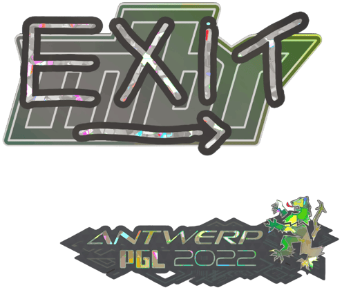 Sticker | exit(반짝이) | 안트베르펜 2022