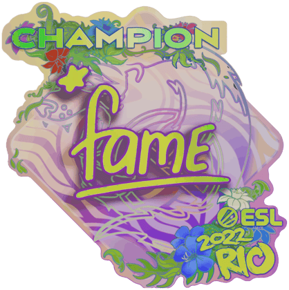 Sticker | fame (holograficzna, mistrz) | Rio 2022