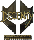Sticker | decenty (Gold) | Copenhagen 2024 image