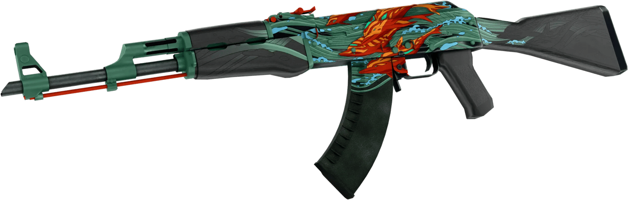 Preview image 2 of StatTrak™ AK-47 | Rache in Aquamarin (Fabrikneu)