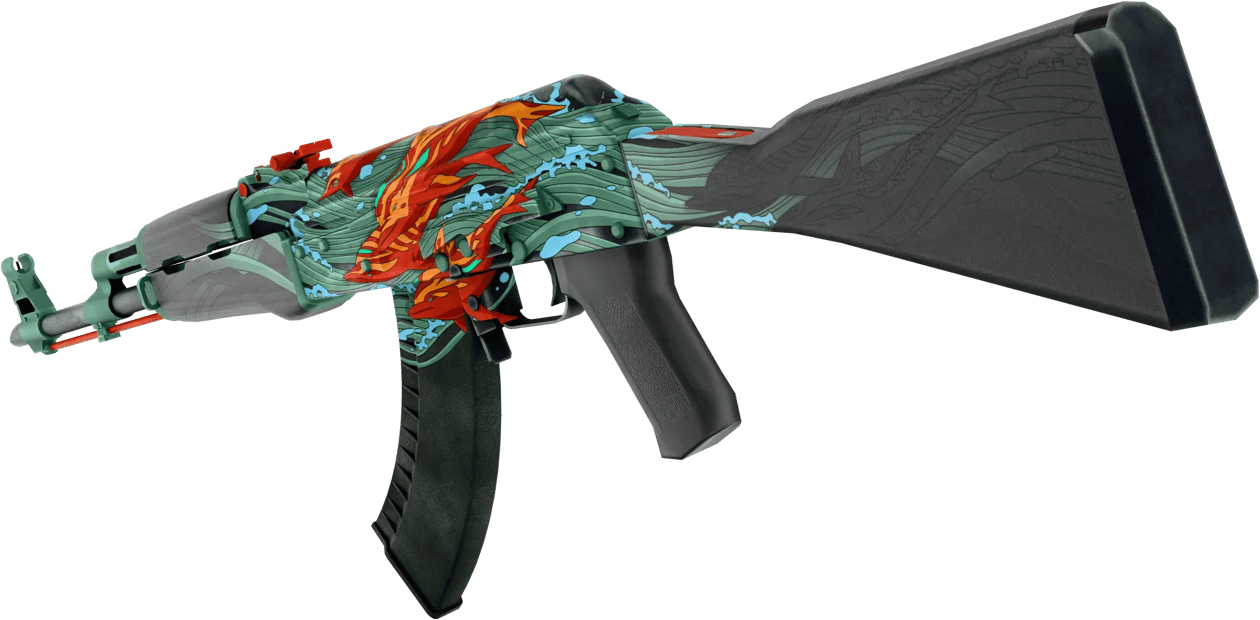 Preview image 3 of StatTrak™ AK-47 | Rache in Aquamarin (Fabrikneu)