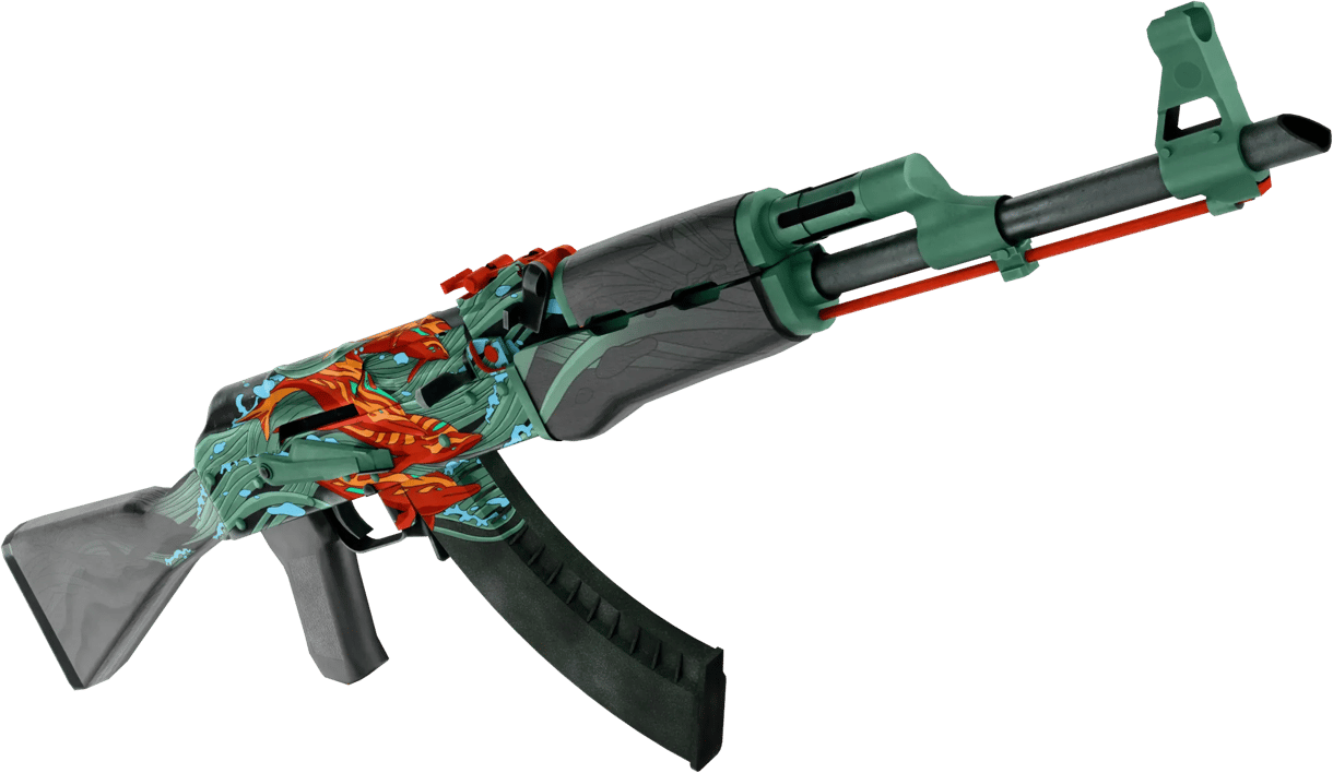 Preview image 5 of StatTrak™ AK-47 | Rache in Aquamarin (Fabrikneu)