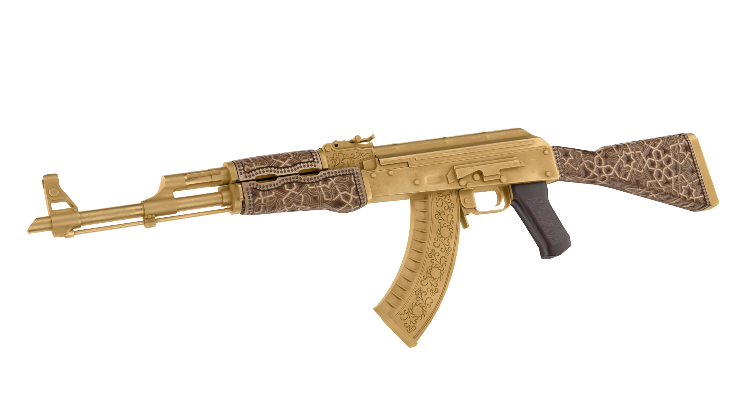 Preview image 2 of AK-47 | Gold Arabesque (Factory New)