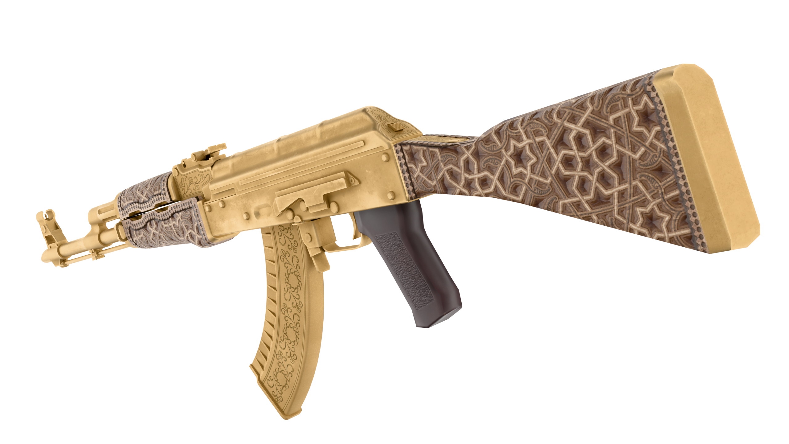 Preview image 3 of AK-47 | Gold Arabesque (Factory New)