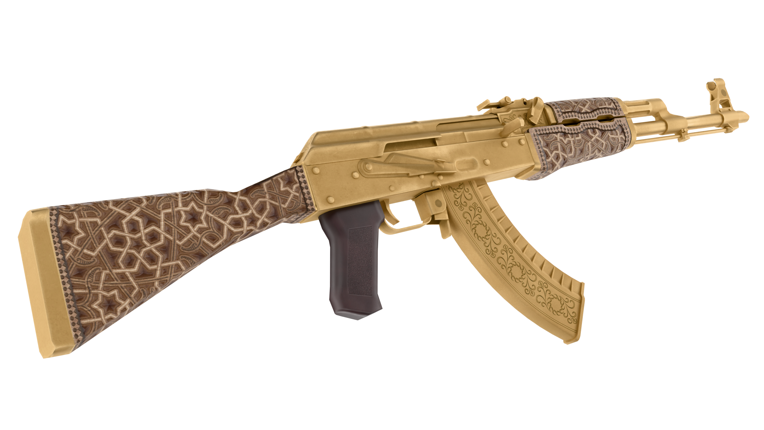 Preview image 4 of AK-47 | Gold Arabesque (Factory New)