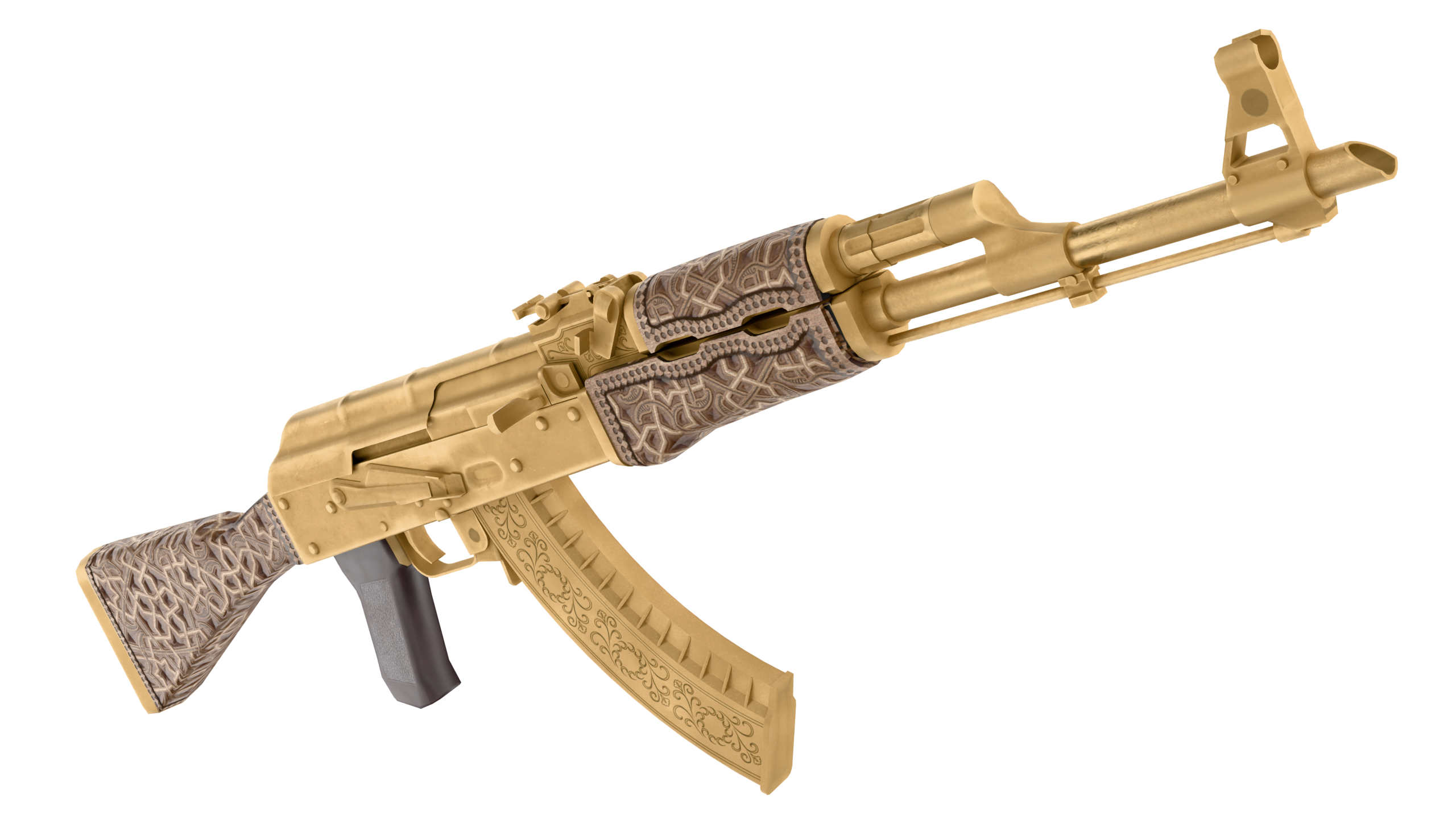 Preview image 5 of AK-47 | Gold Arabesque (Factory New)