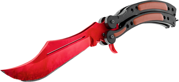 Preview image 2 of ★ Cuchillo Mariposa | Doppler Ruby (Recién fabricado)