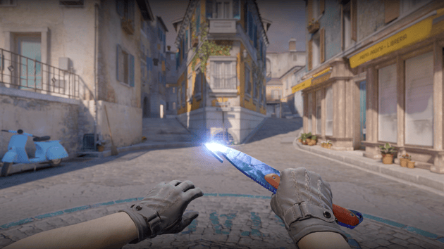 Preview image 7 of Faca Gut Hook (★) | Doppler Safira (Factory new)